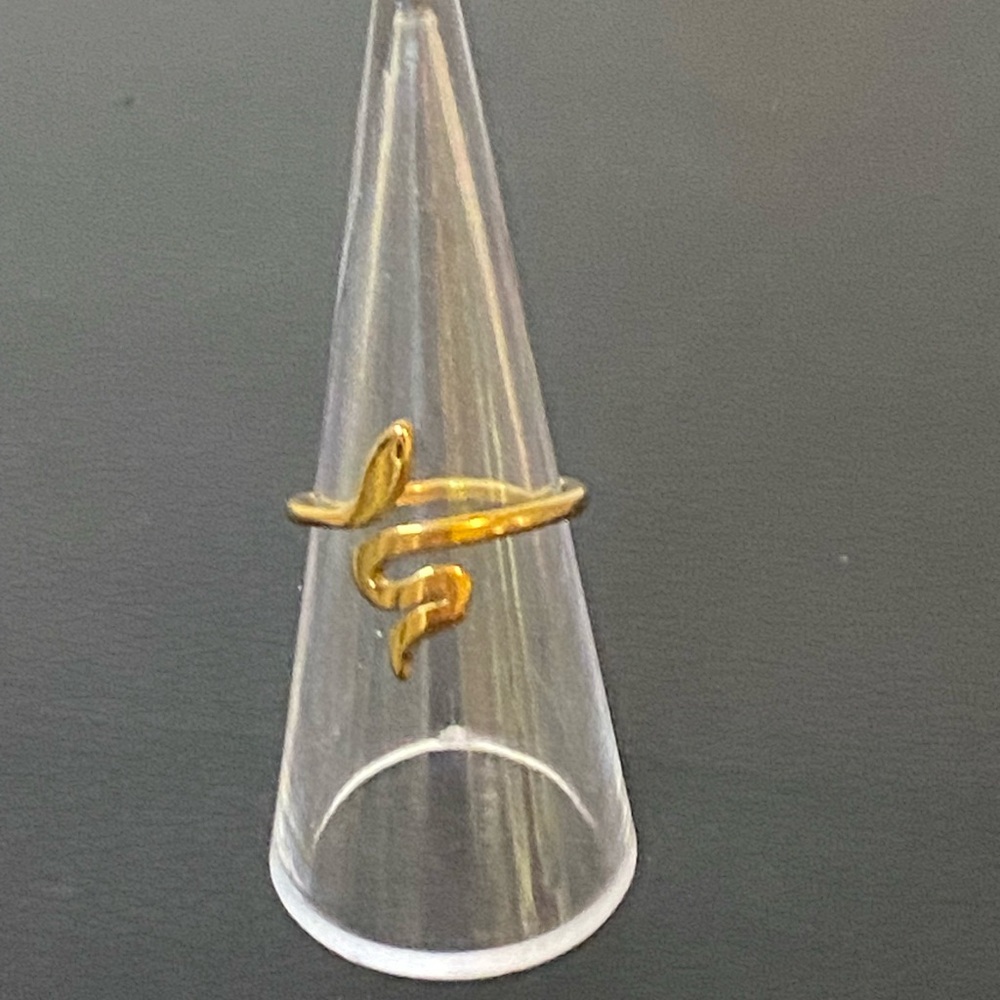 Stainless steel Gold Snake Ring sz 6